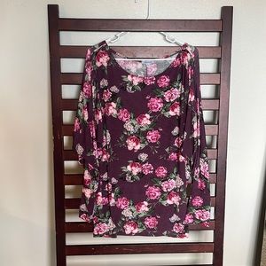 NWOT White Birch floral Dolman blouse